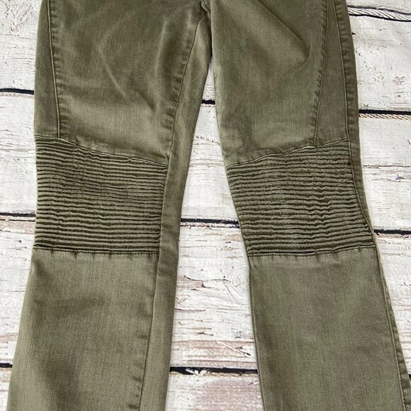 Pistola Green Audrey Moto Skinny Pants Size 27 - Picture 3 of 8